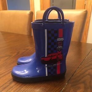 Toddler boy lighting mcqueen rain boots